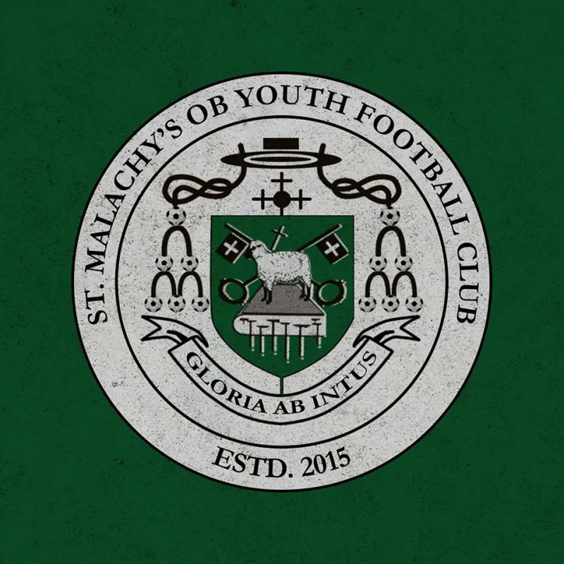 St Malachy's OB Youth Football Club crest on a green background