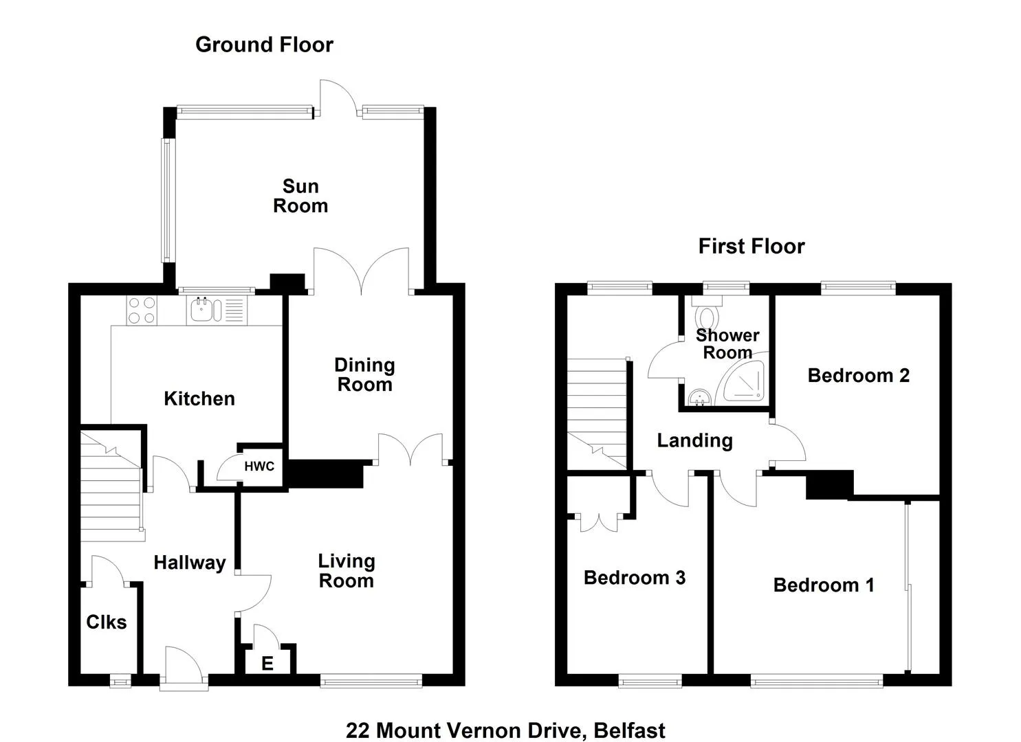Floorplan of 22 Mount Vernon Drive, Belfast, BT15 4BP