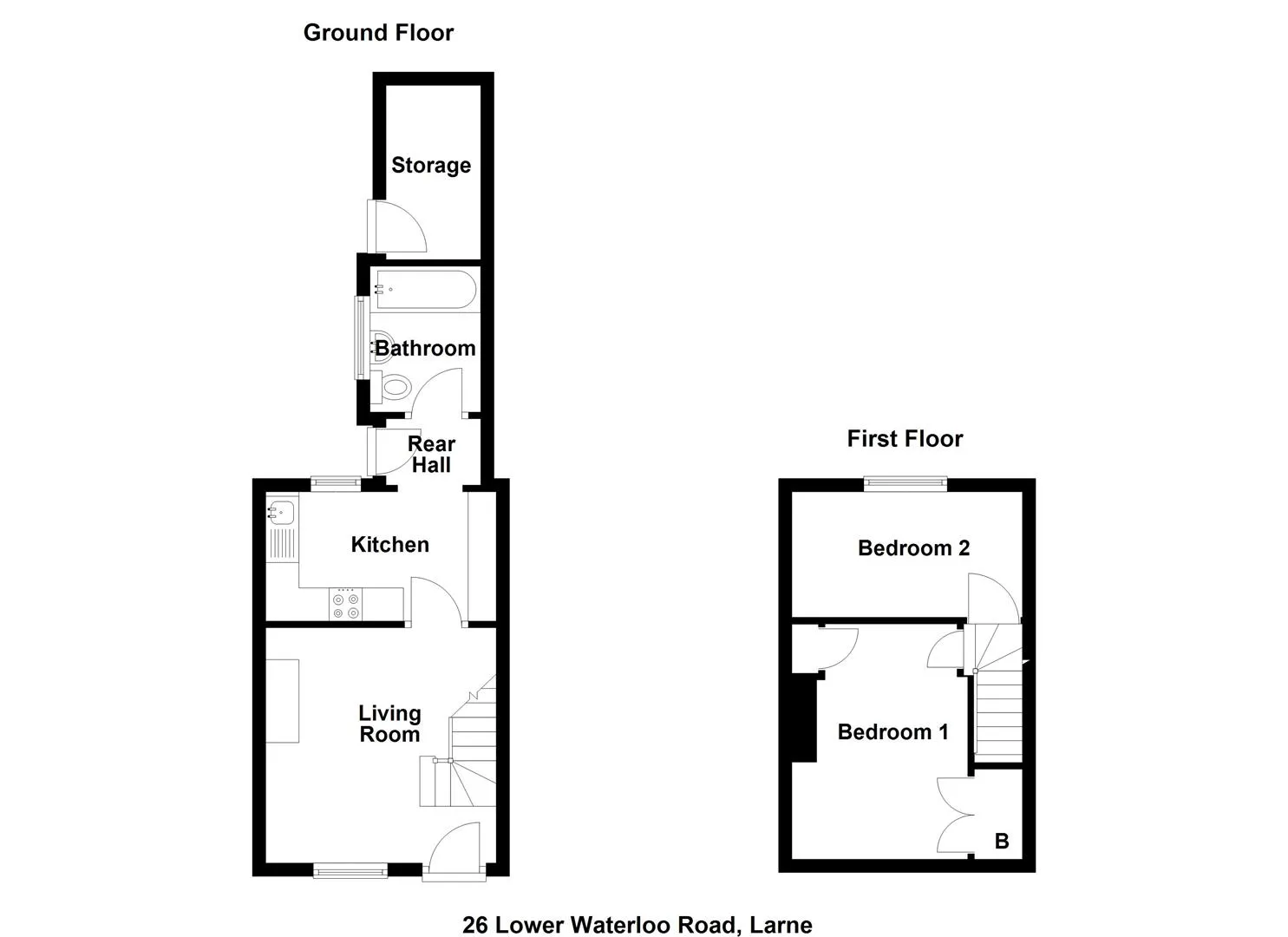 Floorplan of 26 Lower Waterloo Road, Larne, BT40 1NP